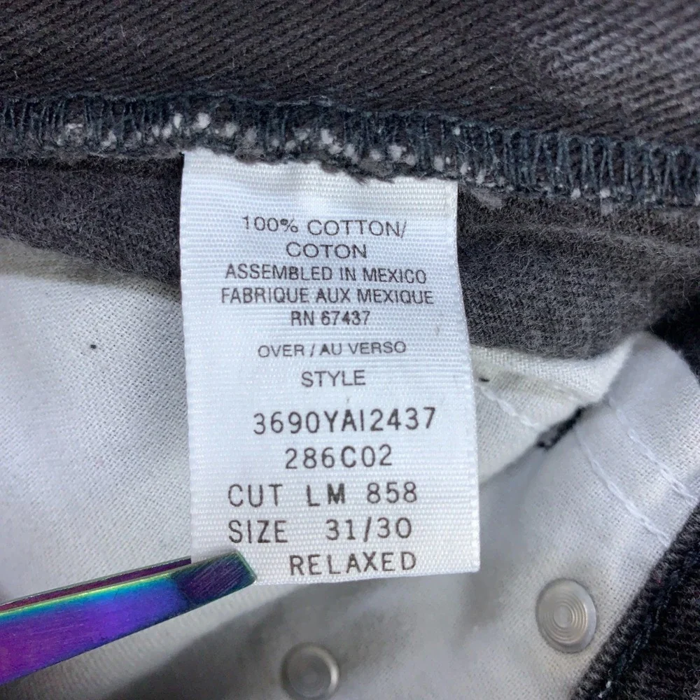 Polo Jeans Co. Relaxed Jeans Mens 31x30 Black Vintage Y2K Straight Leg Denim